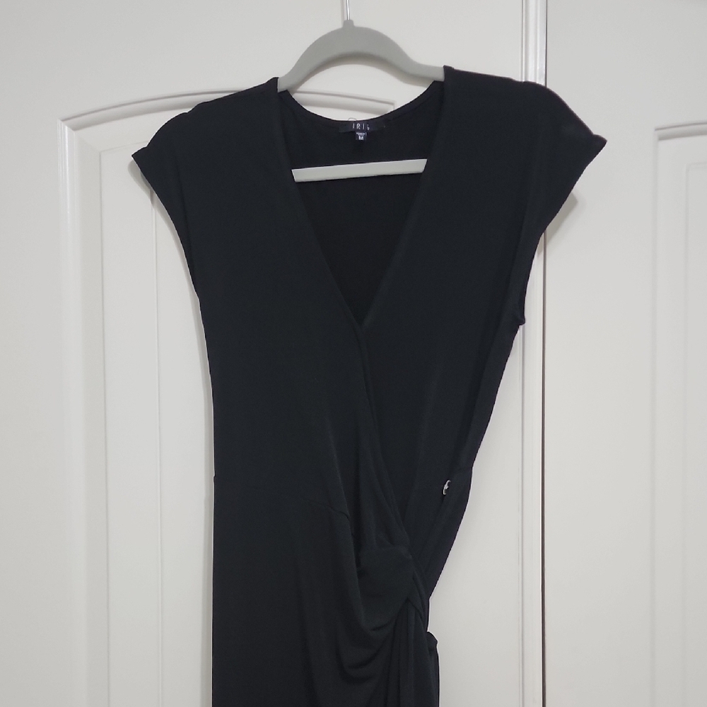 Elegant Black Wrap Dress